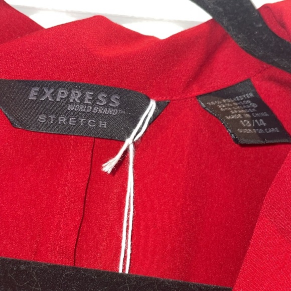 Express Stretch Red Blouse- Juniors 13/14 - Picture 2 of 6